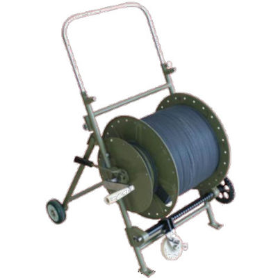 Metal Fiber Optic Cable Reel With Moved / Pushed / Pulled Wheels