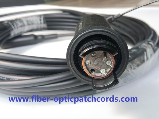 Pre-Assembled Cable Expanded Beam Connector 4Core Robust Connector Fiber Optic Cable For Avionics/Mining