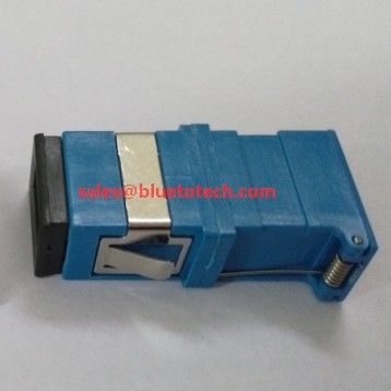 Fiber Optic SC Side Shutter Adapter With ABS / PBT Material,Blue / Green Optical Cable Adapter
