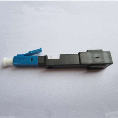 Fiber Optic LC Fast Connector Straight Type SM , LC Fiber Quick Connector Single Mode Blue