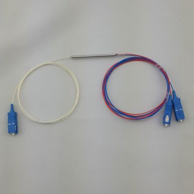 FBT 1x2 Fiber Optic Splitter SC Connector / Fiber Optic Coupler With Mini Tube
