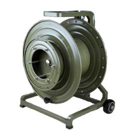 Fiber Optic Ethernet Cable Reel Portable Army Green Color With Metal Material