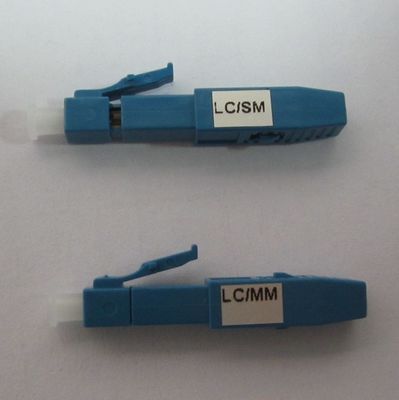 Blue Fiber Optic Connectors LC/UPC SM , LC Embedded Quick SM Connector