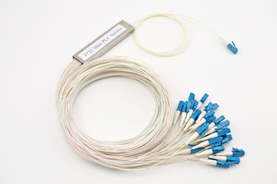 1x32 Fiber Optic Splitter / PLC Coupler / LC Splitter LC UPC Connector With Mini Tube