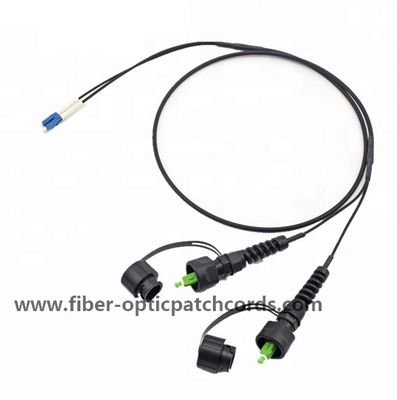 FTTA Waterproof ODVA SC/APC to DLC/UPC Armored Fiber Optic Patch Cord Duplex Single Mode  2 Fiber