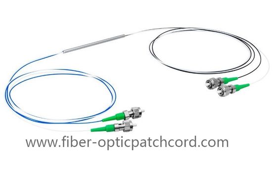 980/1550 WDM PM Miniaturized Single Mode Fiber Optic Patch Cord 2*2 Coupler FC/APC Connectors