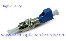 Metal Fiber Optic Audio Cable Adapter / St To Lc Fiber Adapter Blue Color