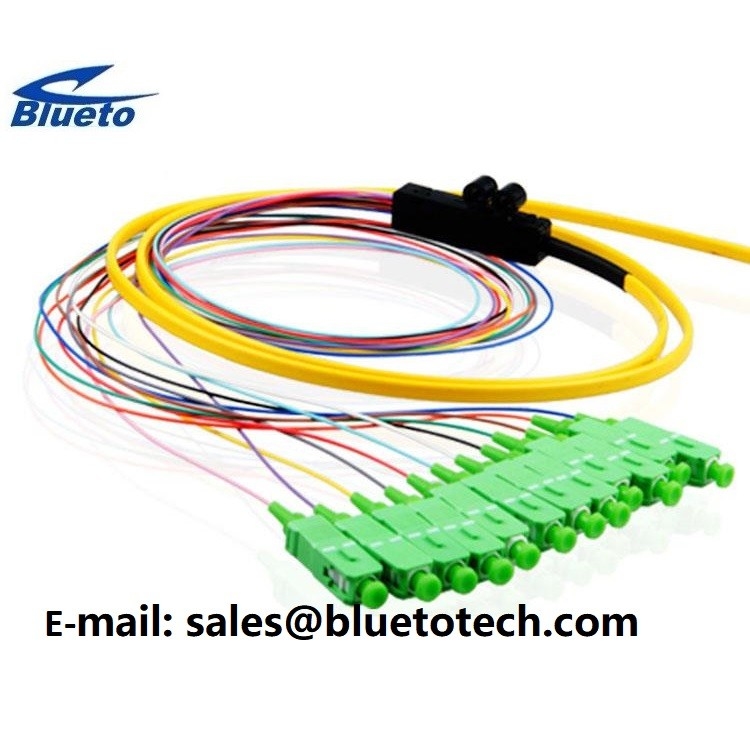 12Fiber Ribbon Fiber Pigtail SC/APC Fiber Optic Pigtail 12colors Ribbon