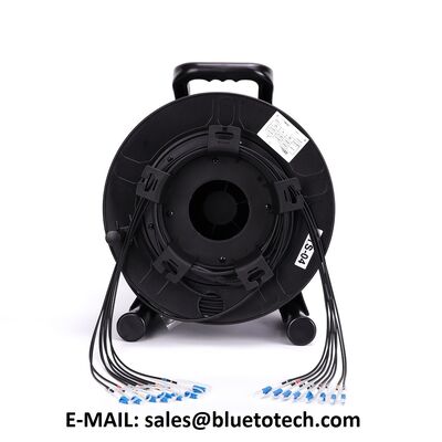 Outdoor 8core Armored Fiber Optical Patch Cord LC to LC 6.0mm Single Model With Plastic Drum Optical Fiber Jumper 8fiber LC/UPC-LC/UPC Plastic Cable Reel