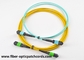 8 12 24 Core Fiber Optic Patch Cord Low PDL OM3 MPO MTP Jumper Aqua Color