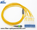 Yellow MTP MPO-6LC Duplex MPO To LC Fiber Cable 3.0mm 12 Core Single Mode