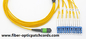 MPO To LC Fiber Optic Patch Cord SM 12core Yellow Single Mode LSZH Materila