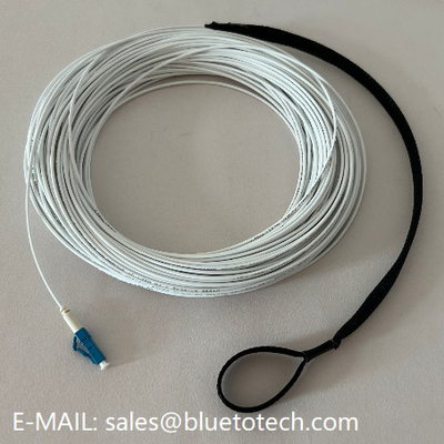 White 2mm Armored Fiber Optic Patch Cord With Pull Rod LC To LC 2.0mm Fiber Optic Armored Patch Cable Single Mode