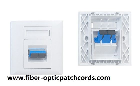 FTTH wall mount box fiber faceplate for SC duplex adapter