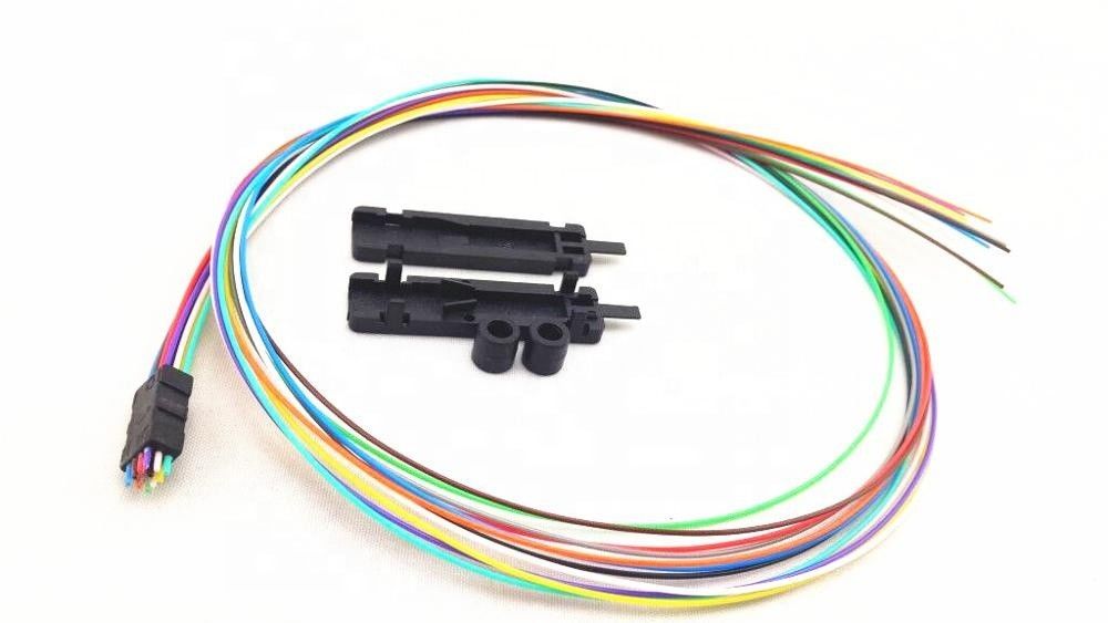 12 / 6 Fibers Ribbon Fan Out Kit 52'' Tubing Hytrel Cable 900μM 0.9mm