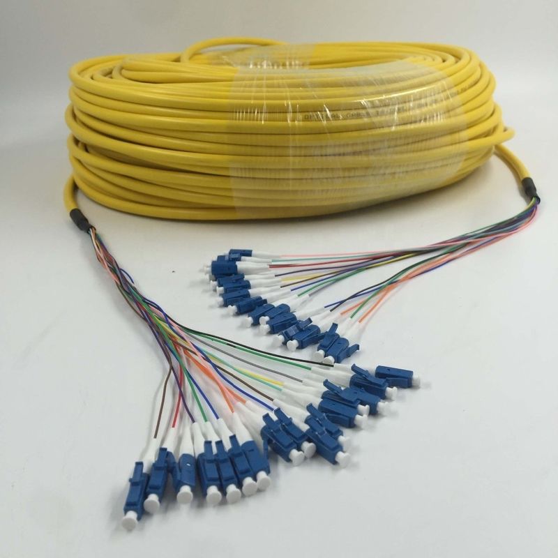 16 Cores Indoor SC UPC Connector Pigtail , Indoor 16 Fiber Sc Pigtail