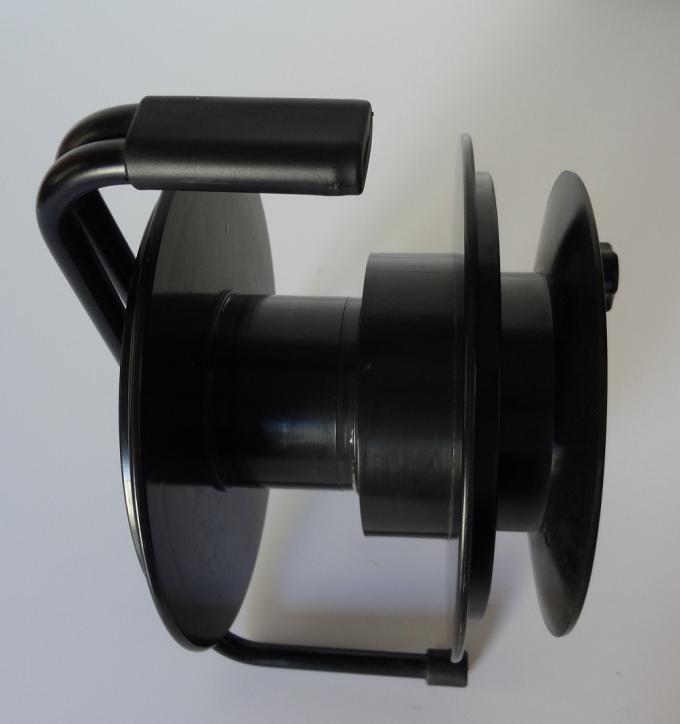 Portable Plastic Fiber Optic Cable Reel Hand Held Cable Storage Reel Black Color